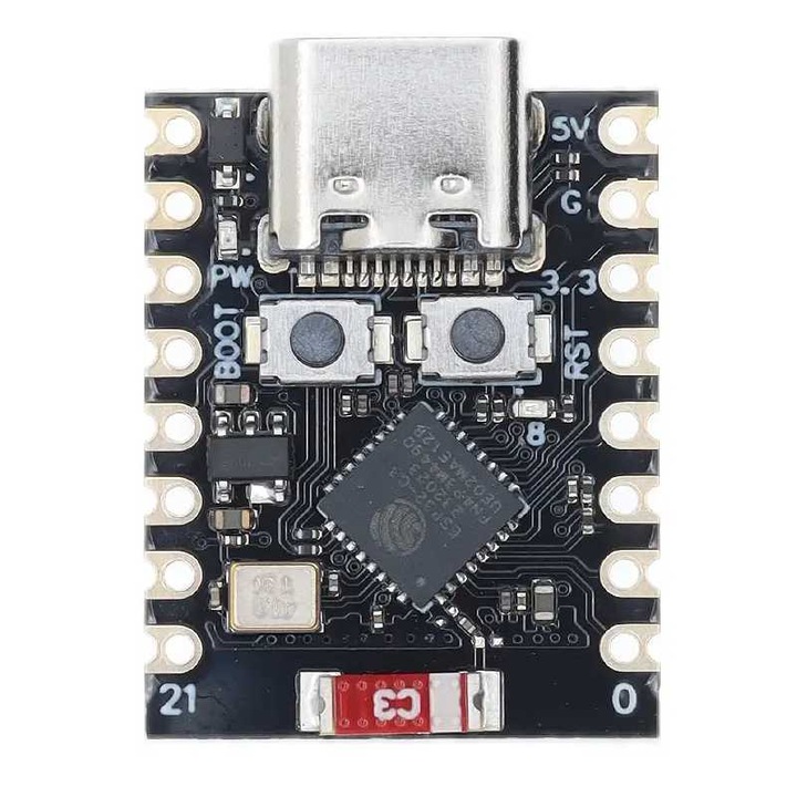 Esp32-c3 микроконтролер супер мини, wifi, bt 5.0, usb-c