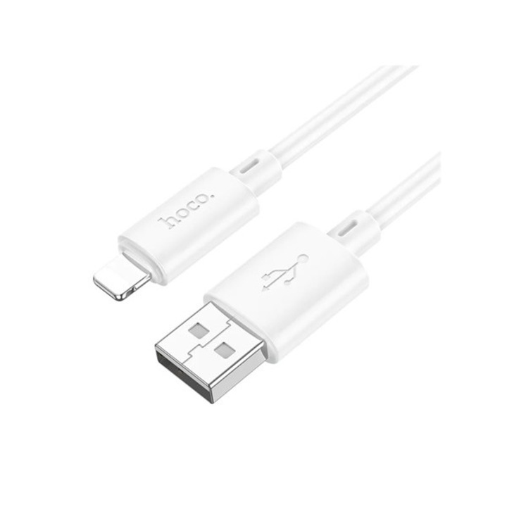 Cablu de date Hoco x88, USB - Lightning, 2.4A, încărcare rapidă, 100cm, alb, compatibil: Apple IPAD mini / iPod touch 5 / IPAD mini 2