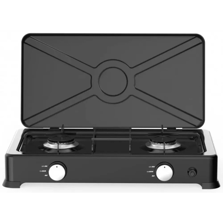 Plita incorporabila Samsung NA64H3030AS/L1, Gaz, 4 zone de gatire, Arzator tripla coroana, Gratare fonta, 60 cm, Inox