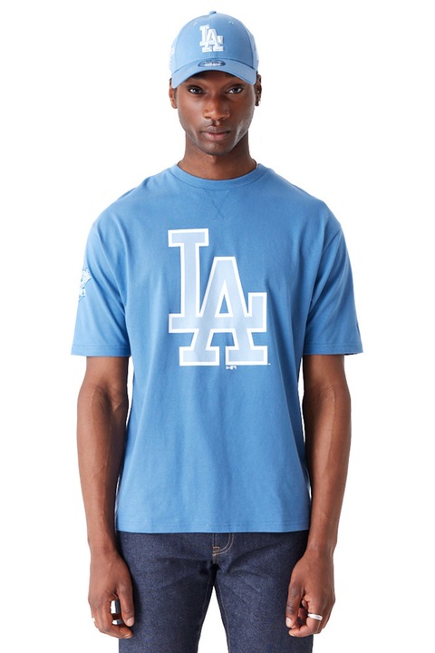 New Era, Тениска с уголемено лого, Пастелносин