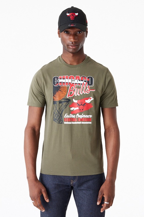 New Era, Тениска NBA с принт, Каки