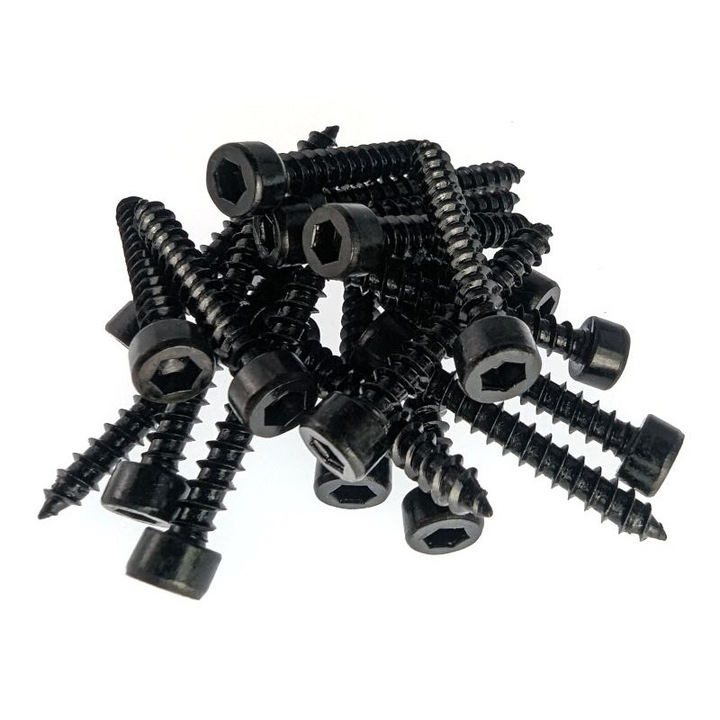 Set 100 Suruburi pentru lemn, Auden, Otel Carbon, M5x35, Negru