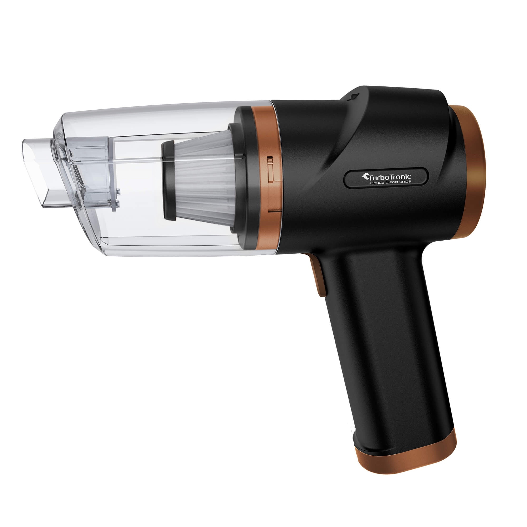 Suflanta Aer, Aspirator Portabil, TurboTronic TT-EQ7, pentru indepartare si aspirare praf, 40 W, lumina LED, Negru