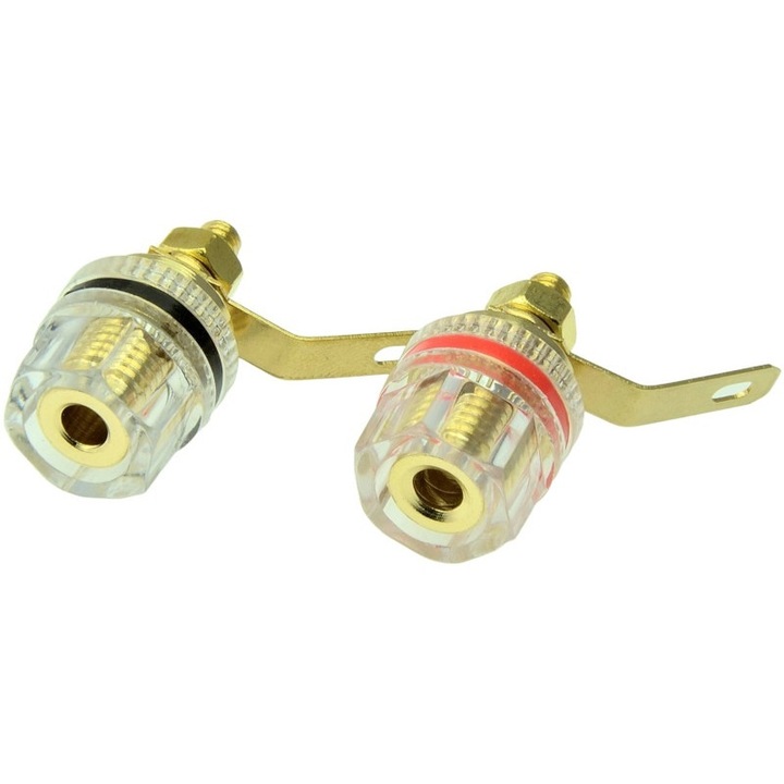 Set 2 mufe pentru difuzoare Auden GB22 din alama placata cu aur.