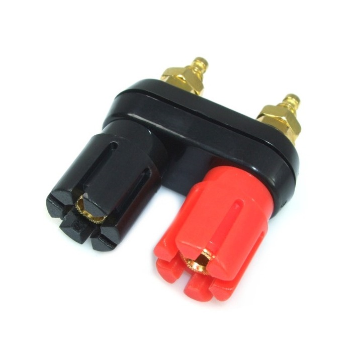 Hangszóró csatlakozó, Auden, GB16, 42 mm, fekete/piros