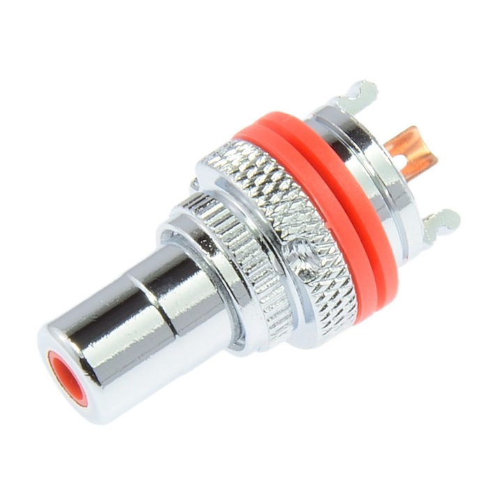 Conector RCA, Auden A12, Alama, Placat cu rodiu, 16mm, Argintiu