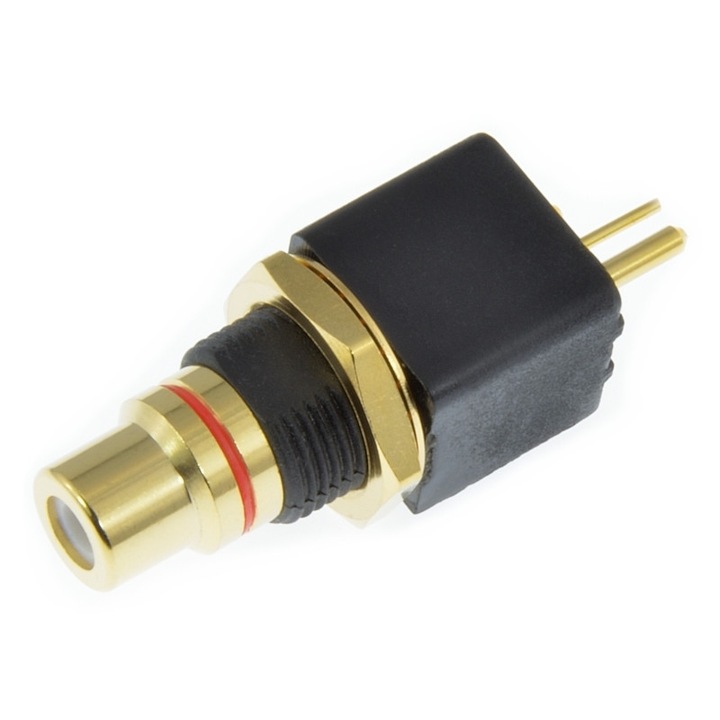 Conector RCA Auden, Teflon, Rosu