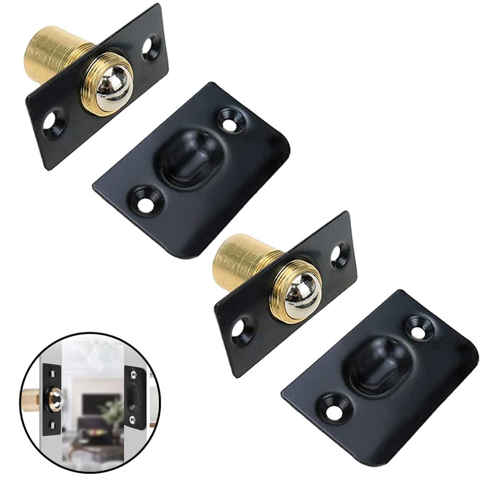 Set 2 incuietoare cu bila ajustabila, Tovbmup, Inox, 33x54mm