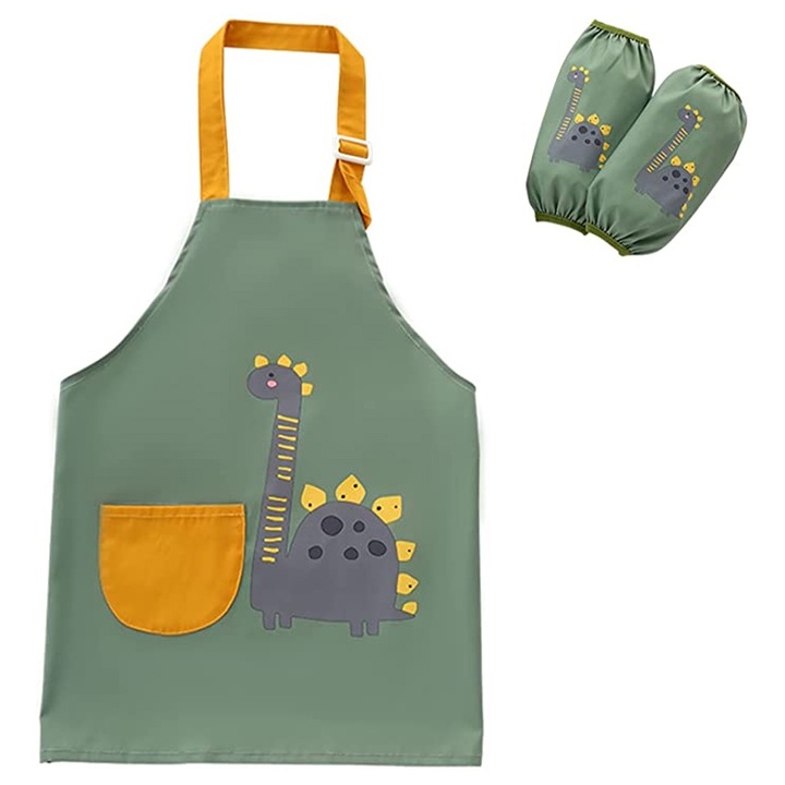 Set sort/maneci protectie pentru copii, Cozevdnt, Model dinozaur, Multifunctional, Verde