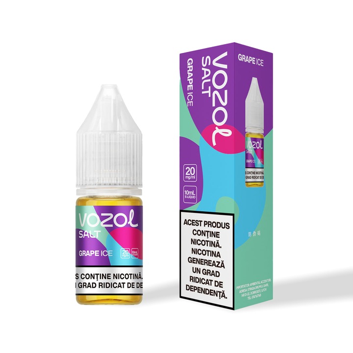 Tigara Electronica Lichid, VOZOL Salt, Grape Ice, 20mg, 10ml