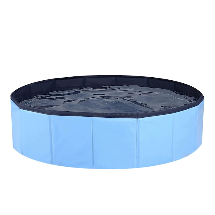 Tovbmup Сгъваем басейн, PVC, син, 80x20см