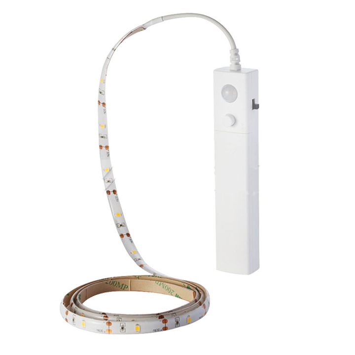 Banda LED 2835 2.4W 1m 4000K cu senzor de miscare si alimentare baterii 4x AAA V-TAC