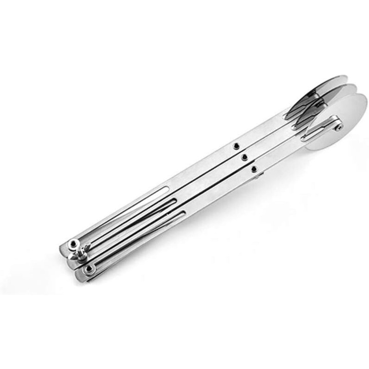 Set feliatoare manuala, inox, 3 roti reglabile, argintiu, 24.5x24cm