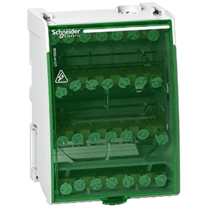 Модулен разпределител Schneider LGY410028, 4P 100A 28x, За електрически табла