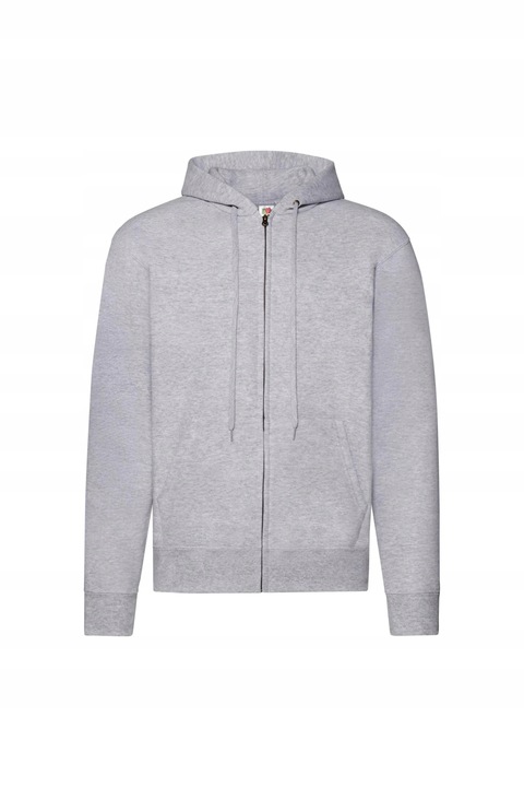 Férfi kapucnis pulóver, Fruit of the Loom, pamut, szürke, 4XL INTL