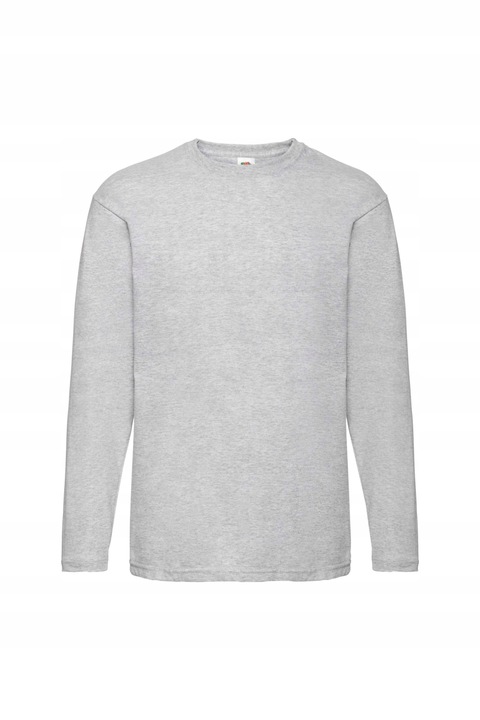 Мъжка блуза Fruit of the Loom Valueweight D/R сив памук, Сив