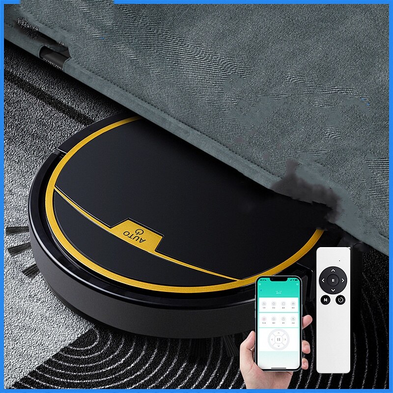 Robot de maturat, pornire cu un singur buton, aspiratie puternica, maturat, aspirat, mop trei in unul, cutie de colectare a prafului cu capacitate mare, telecomanda, zgomot redus, cip inteligent