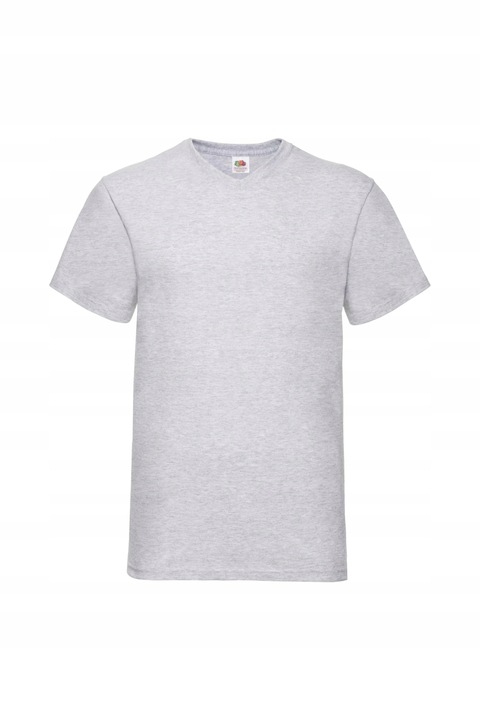 Tricou barbati Fruit of the Loom Valueweight V-Neck bumbac gri, Gri