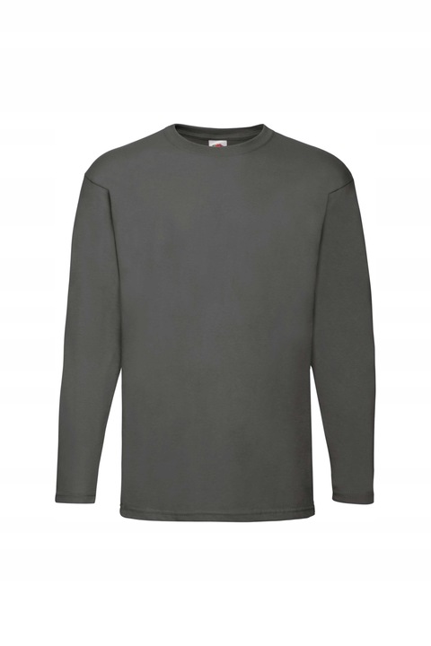 Bluza barbati Fruit of the Loom Valueweight D/R bumbac, Gri inchis