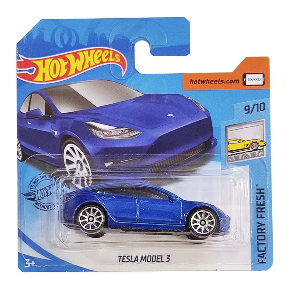 Метална кола Hot Wheels Tesla Model 3, колекция Factory Fresh