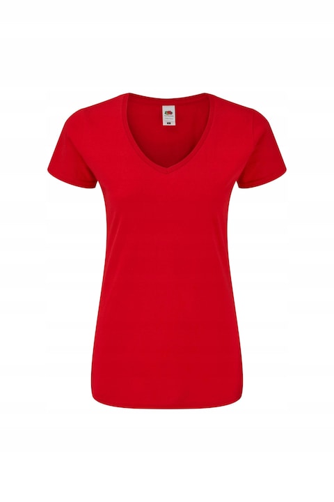 Fruit of the Loom női póló, fehér, Piros