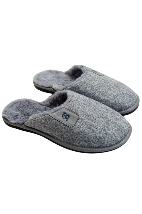 Papuci de casa de dama, Belsta, inblanitzi, Gri, 41