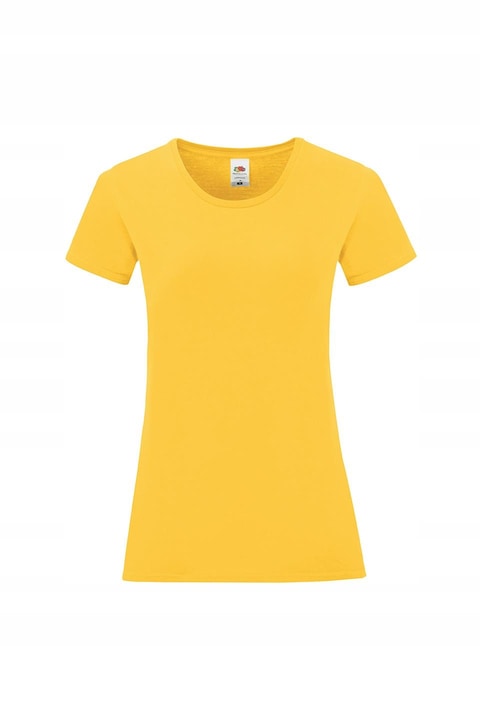 Tricou pentru dama Fruit of the Loom, Bumbac, Galben, Galben