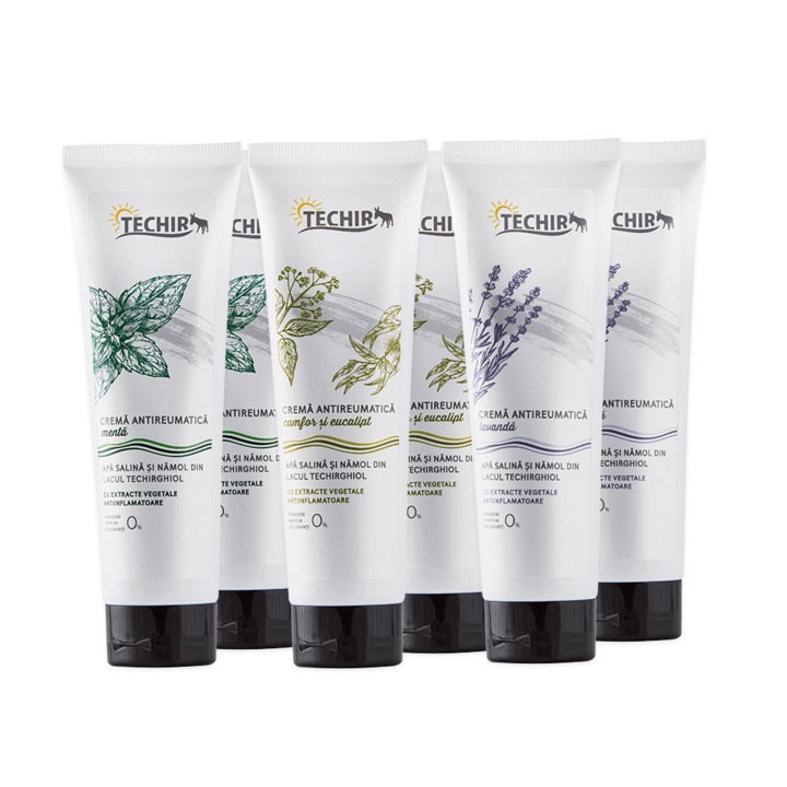 Set creme pentru masaj calmant si reconfortant, Techir, 875 g