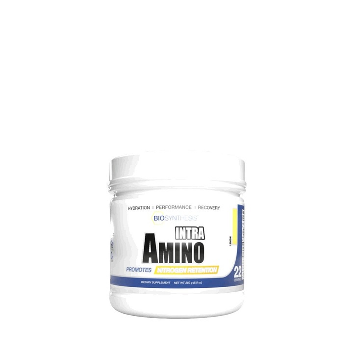 Aminoacizi, Intra Amino, 22 de portii, lamaie, 250g, BioSynthesis