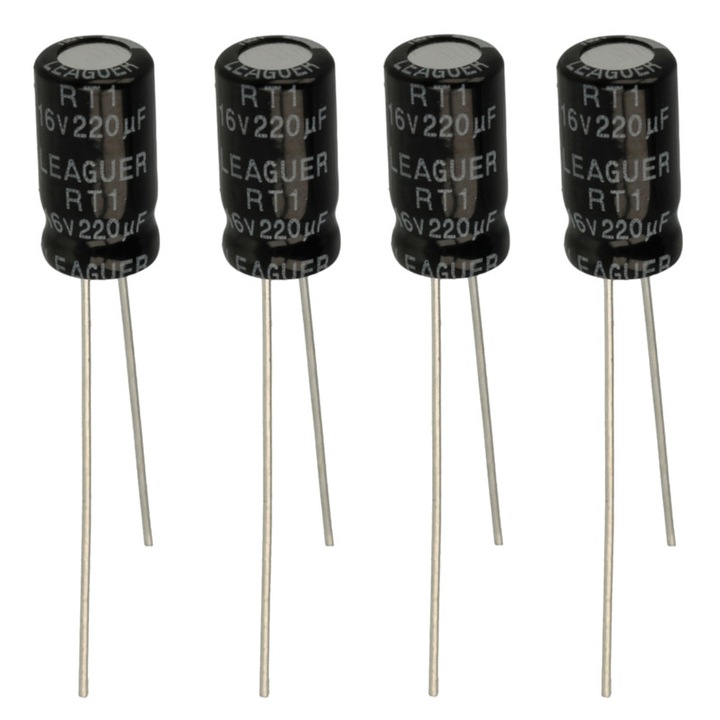Комплект от 4 броя електролитни кондензатори SE 220uF, 16V, 6x11mm, -55 - +105C