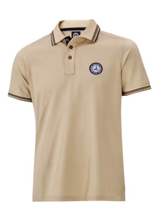 Tricou barbati, Mercedes, Bumbac, Bej, S