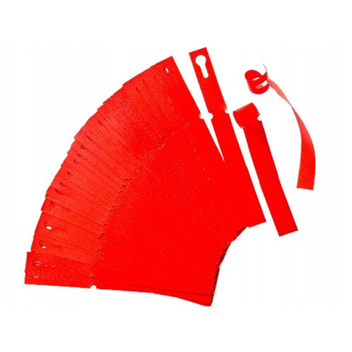 Garden Label öntapadó címkék, növények jelölésére, időjárásálló, piros, 160x17mm, 100 darabos készlet