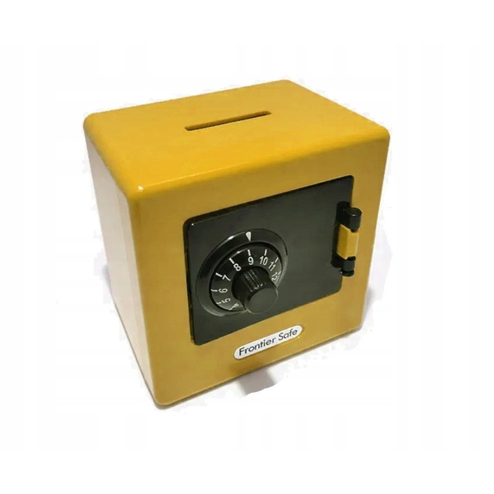 Pusculita, Mini Safe Box, codificata, galben, 8.8x8.8x4cm