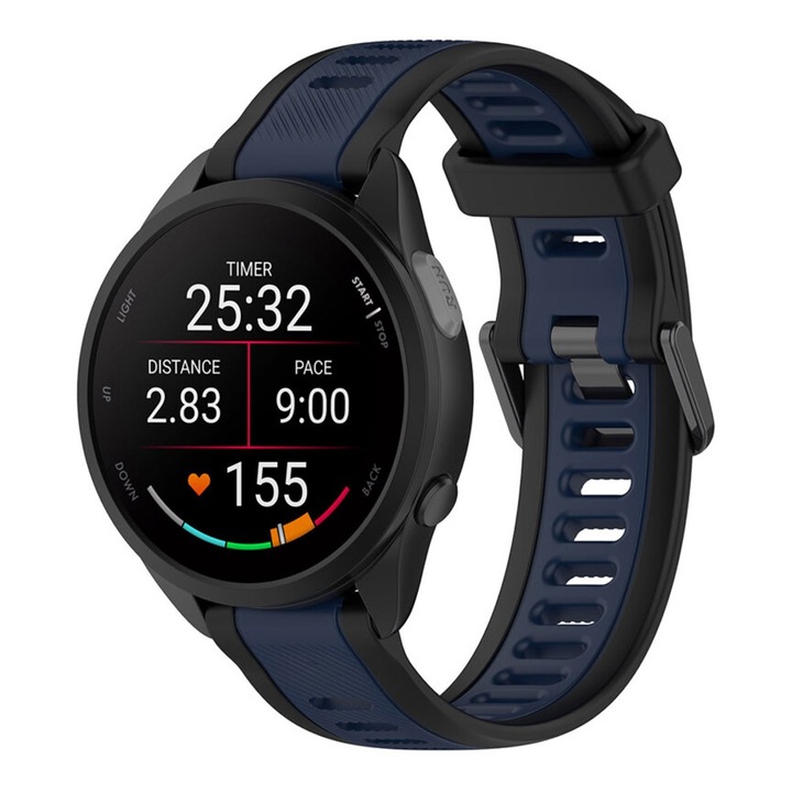 Curea Ceas SmartWatch din Silicon 18mm pentru Garmin Venu 2S, OPTIM SOLUTION, Stylish Design, Comfy to Wear, Medium (Unisex), Easy to Install, Albastru