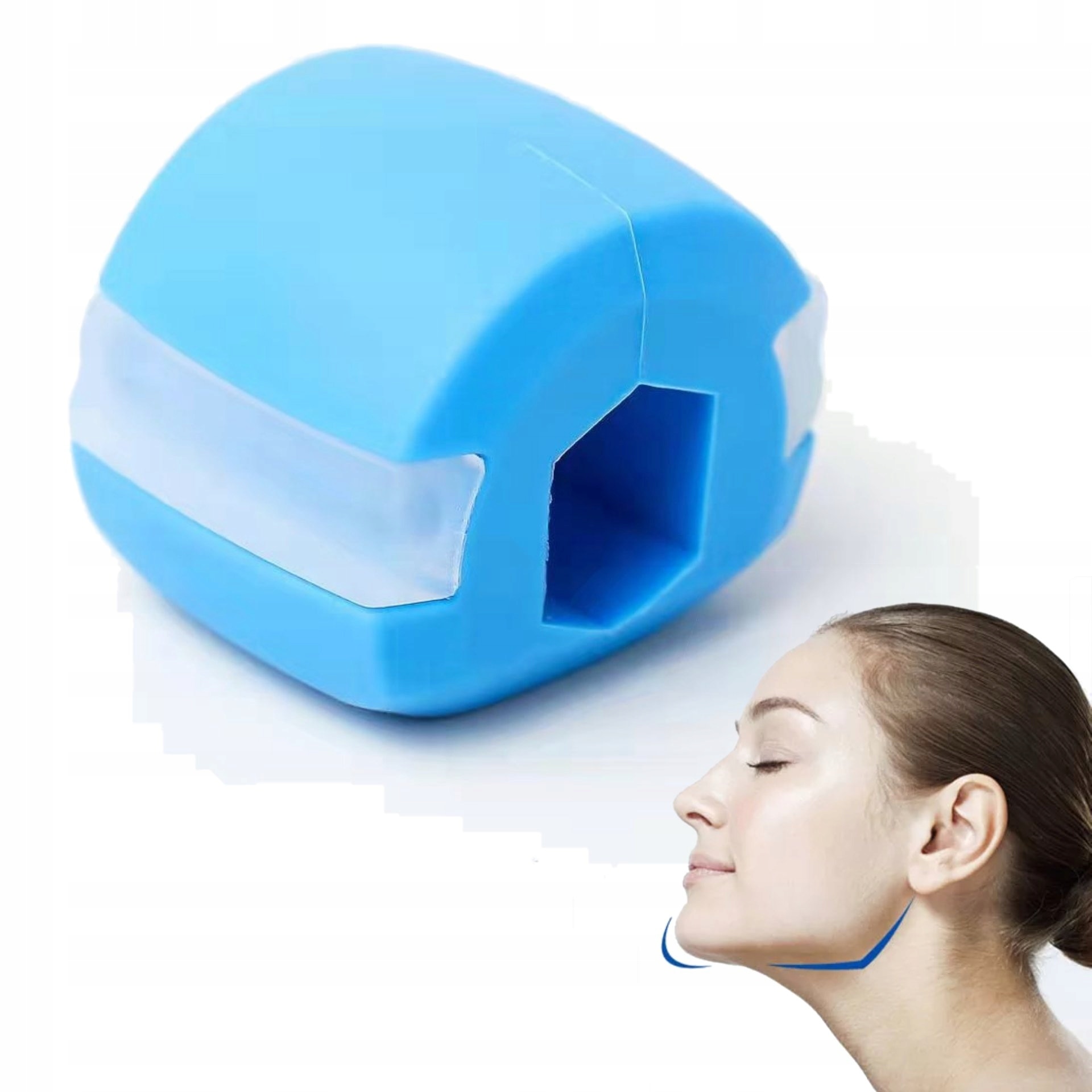 Dispozitiv pentru maxilar, silicon medical, albastru, 3x3x3.5cm