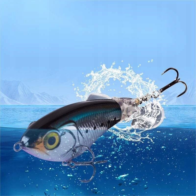 Set de Prinzatoare Pescuit, Popper Flopper Whopper, Realistice 3D, 9g ...