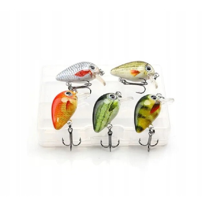 OEM 5 db-os horgászcsali készlet, Realistic Oczy, 3D, 1,5g, 3cm, Multicolor