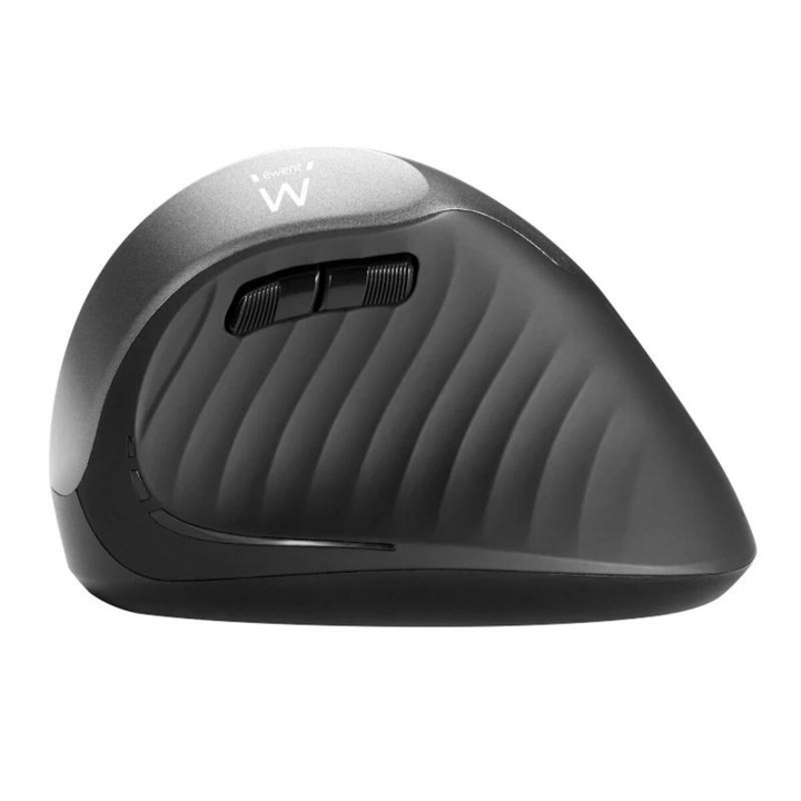 Mouse Ewent ew3229, Ergonomic, Wireless, 2400 dpi, Negru/Gri