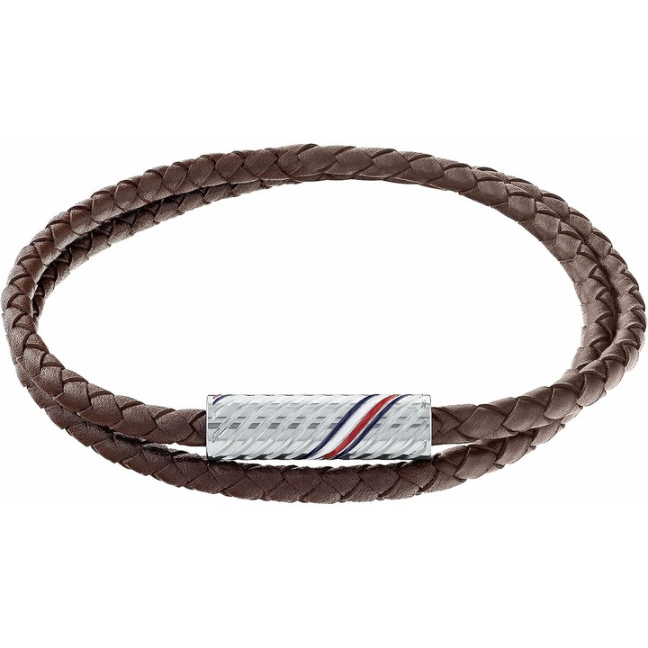 Bratara barbati, Tommy Hilfiger, piele, maro