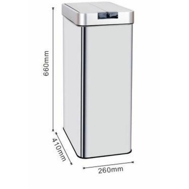 Cos de gunoi Kitchen Move, 70L, argintiu, inox