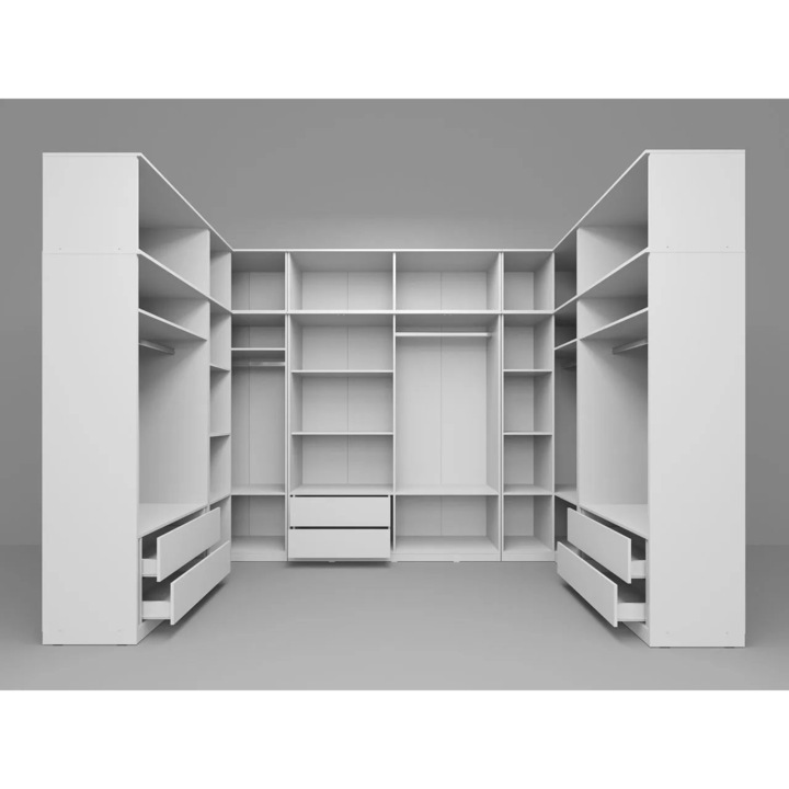 Dulap tip U, Carcasa, c41, Alb, Fara Usi, 169,8 x 340,2 x 172 cm