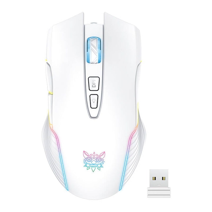 Onikuma CW905S RGB vezeték nélküli gamer egér – fehér