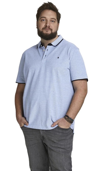 Férfi póló, Jack & Jones, pamut, kék, 8XL INTL
