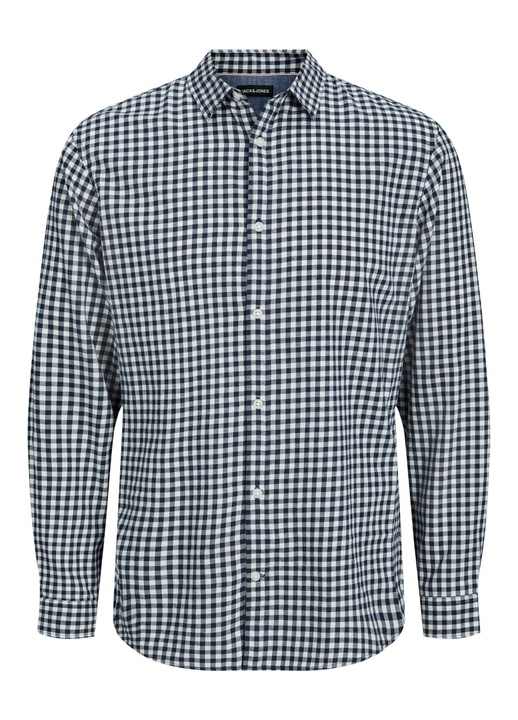 Férfi ing, Jack & Jones, pamut, fehér/fekete, Fehér/Fekete