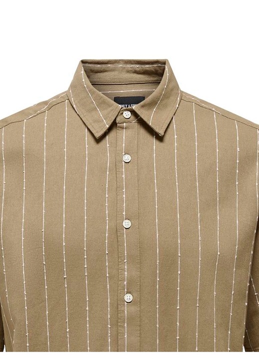 Férfi pamut ing, Only & Sons, Bézs