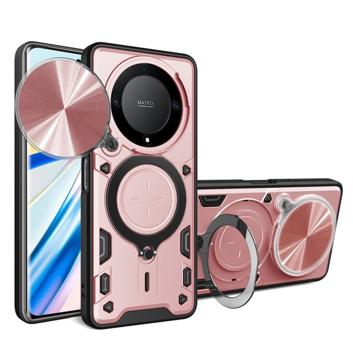 Кейс за honor magic5 lite - guard pro, розово злато