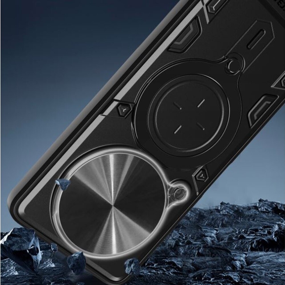 Husa pentru Honor Magic 5 Lite, CamGuard Pro Kickstand, Slider Camera, Antisoc, Protectie Superioara, Negru