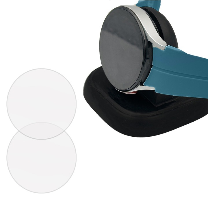 Szíjkészlet okosórához és szilikonfóliához, kompatibilis a Samsung Galaxy Watch Active2-vel, rugalmas szilikon, víz- és szennyeződésálló, perforációk a hossz beállításához és tökéletes illeszkedés a kézhez, ujjlenyomat-, ütés-, smaragdzöld