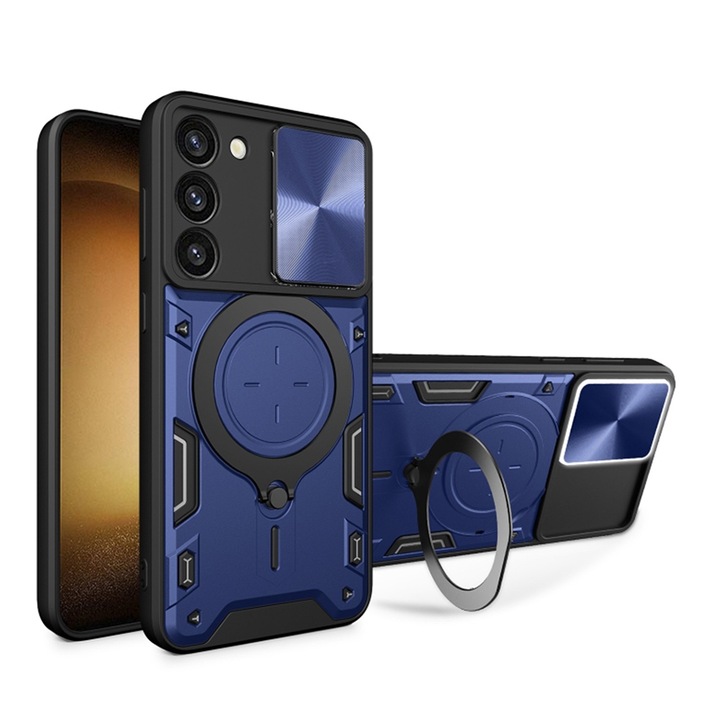 Husa pentru Samsung Galaxy S23 Plus cu protectie camera, Accesorio CamGuard Pro, Blue