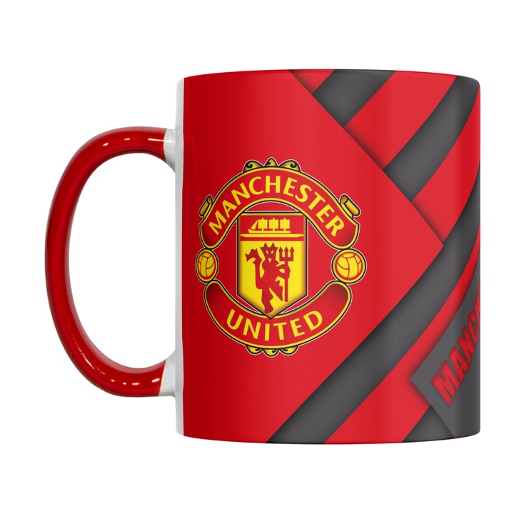 Cana personalizata - Manchester United fotbal club, sport, suporter, rosie, 330 ml, v4